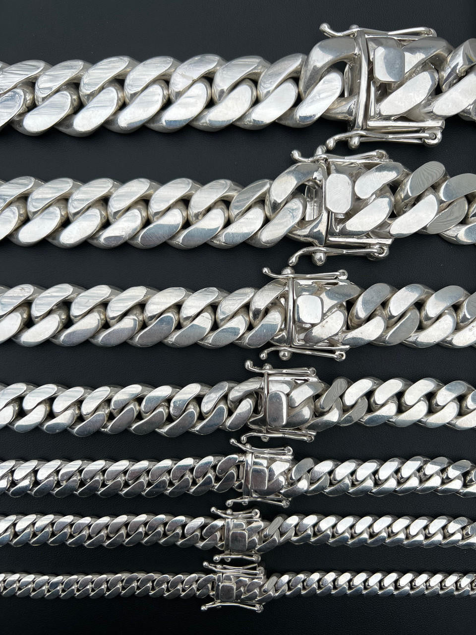 HANDMADE IN USA Miami Cuban Link Chain Necklace Or Bracelet - 999 Fine Silver - 7"-36" - 8mm-28mm TAKES 2-3 WEEKS TO MAKE