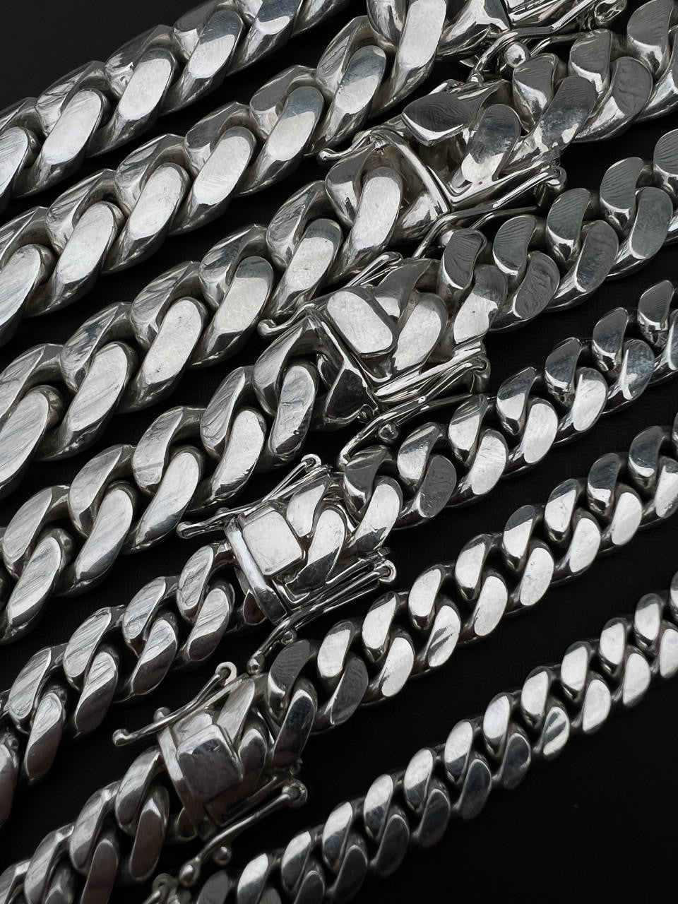 HANDMADE IN USA Miami Cuban Link Chain Necklace Or Bracelet - 999 Fine Silver - 7"-36" - 8mm-28mm TAKES 2-3 WEEKS TO MAKE