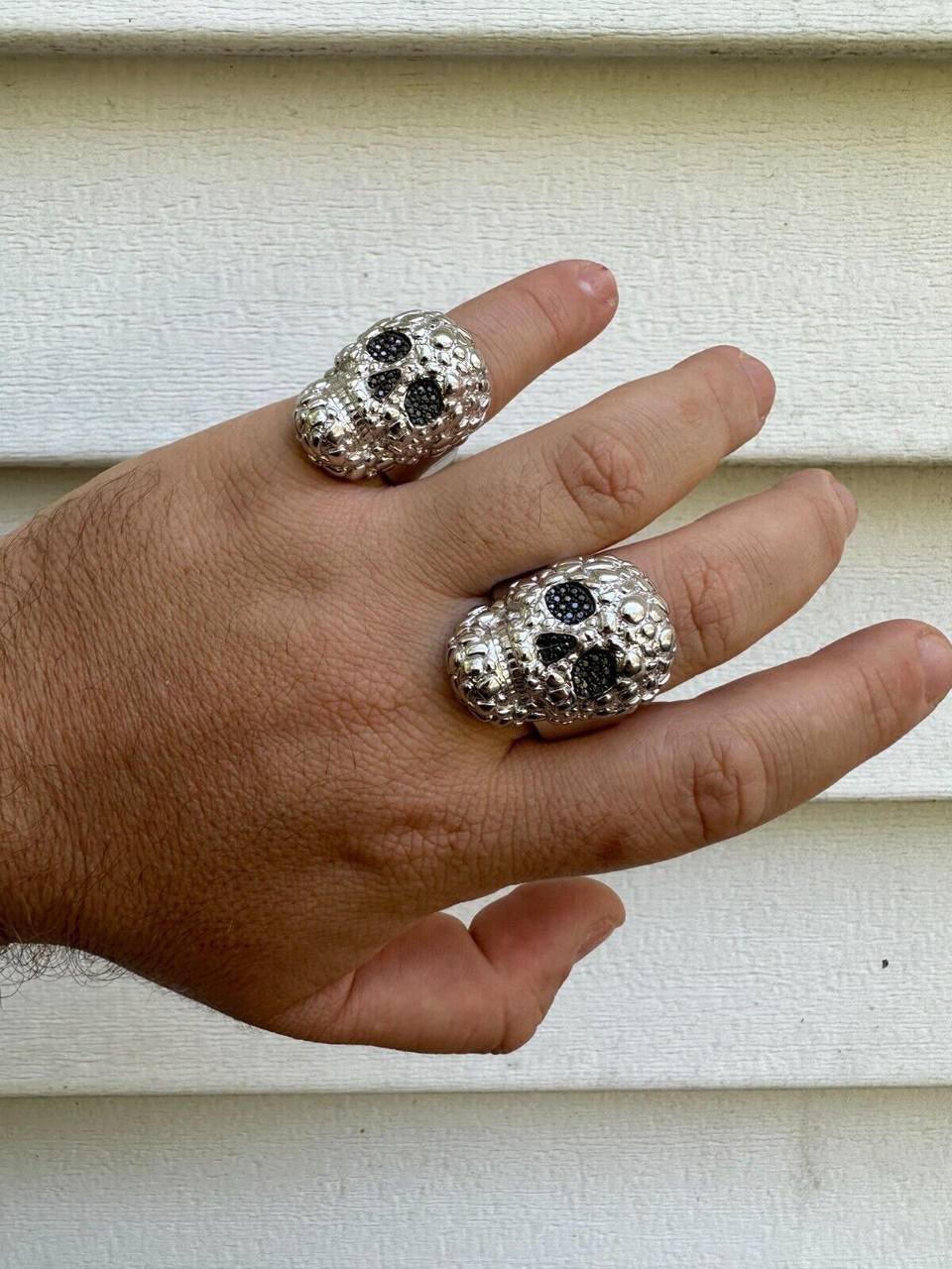 MOISSANITE Death Nugget Ring - 925 Silver
