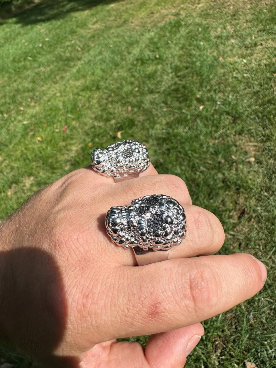 MOISSANITE Death Nugget Ring - 925 Silver
