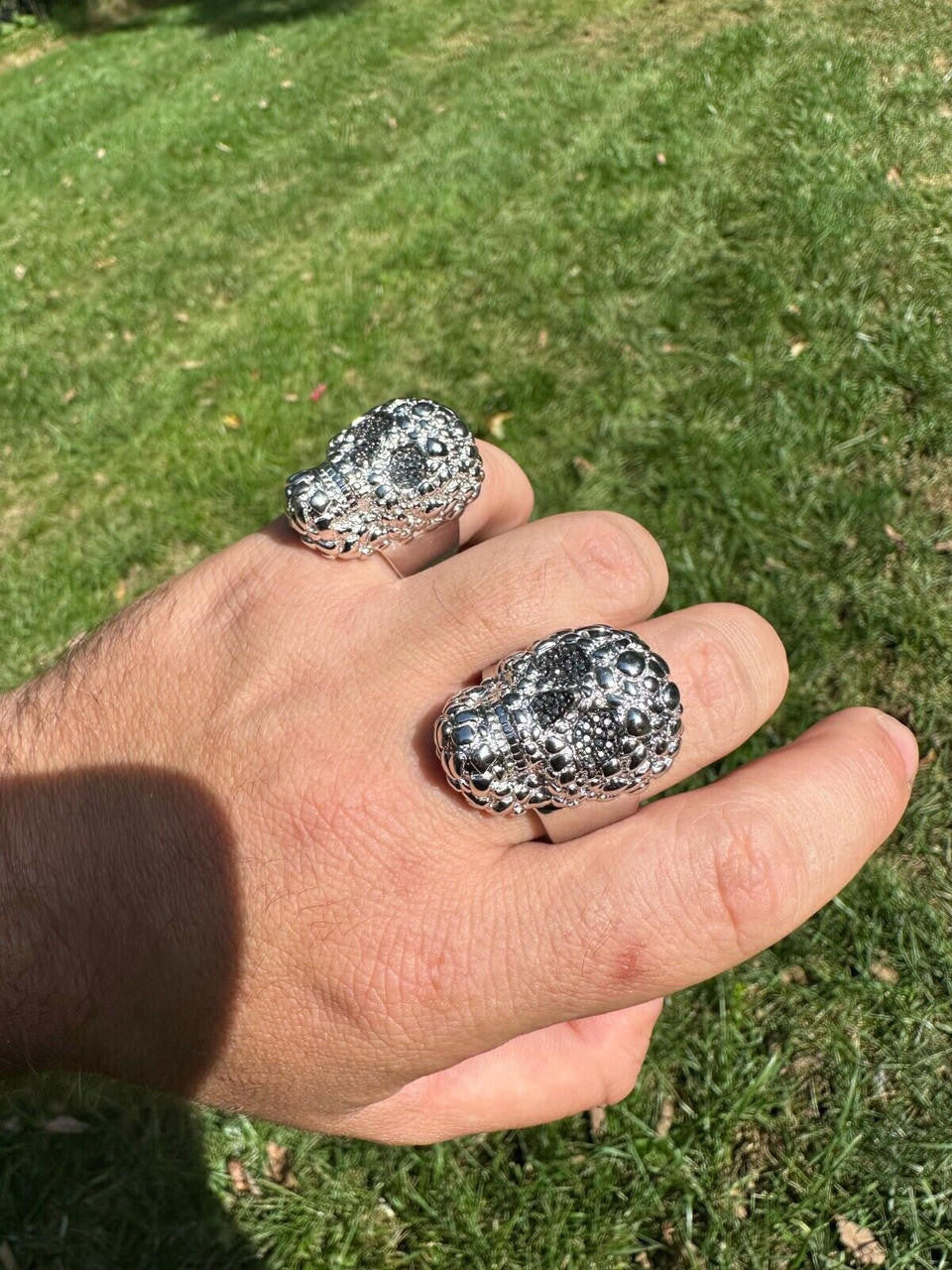 MOISSANITE Death Nugget Ring - 925 Silver