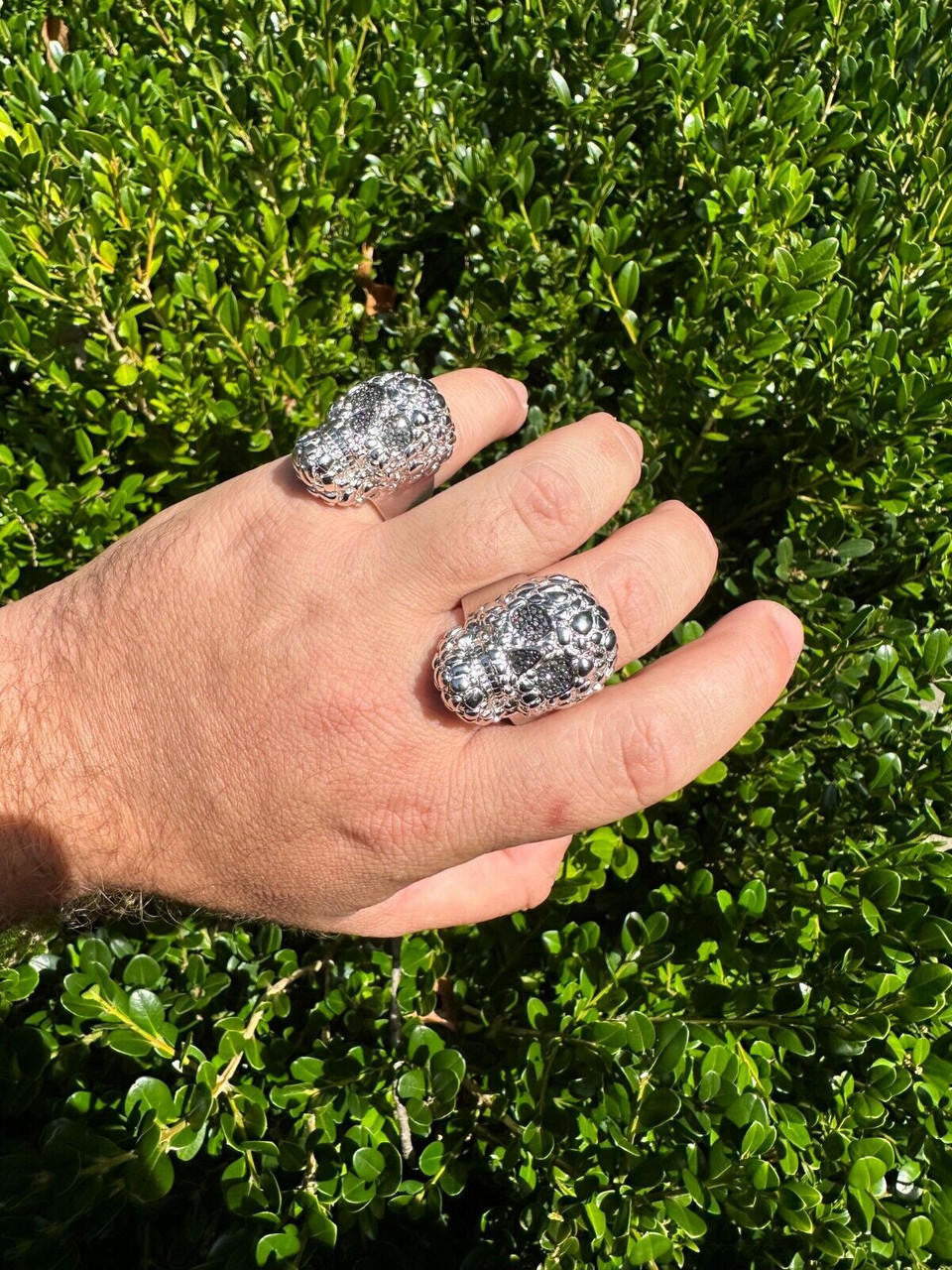 MOISSANITE Death Nugget Ring - 925 Silver