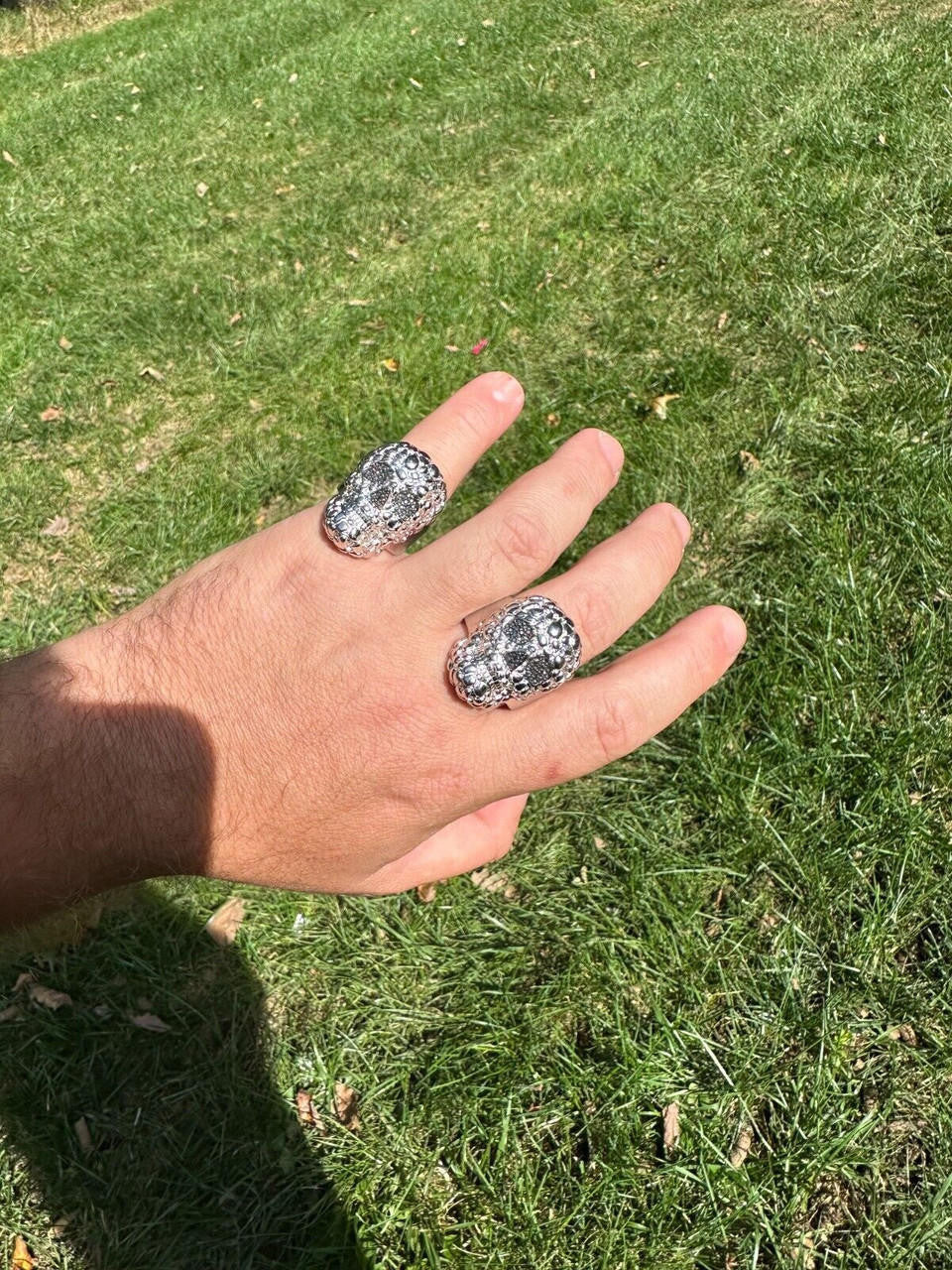 MOISSANITE Death Nugget Ring - 925 Silver
