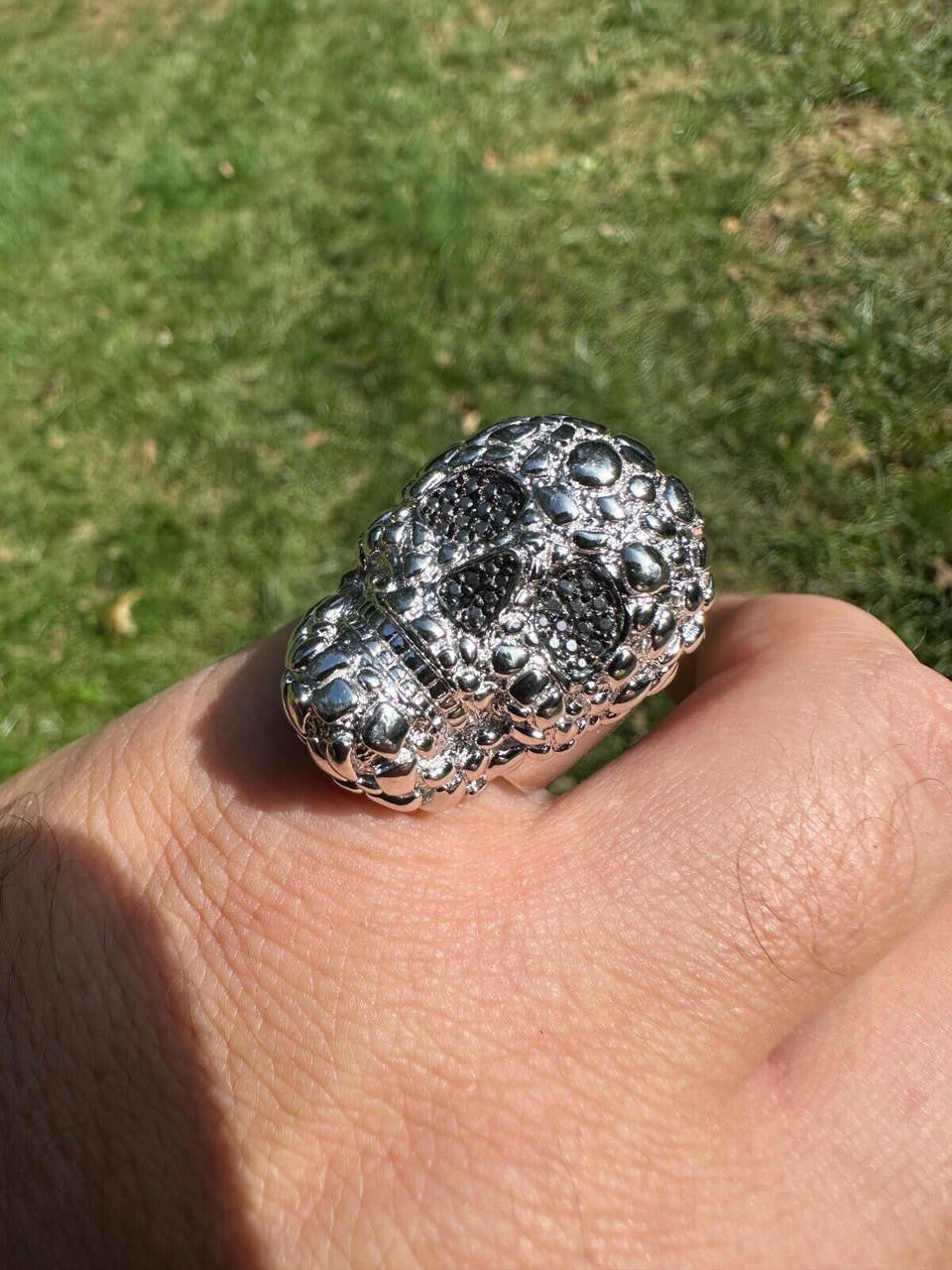 MOISSANITE Death Nugget Ring - 925 Silver