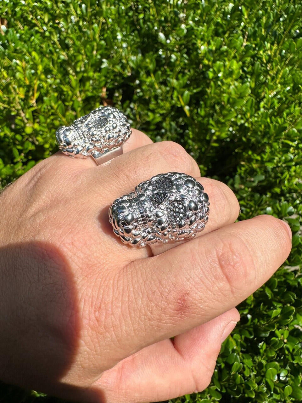 MOISSANITE Death Nugget Ring - 925 Silver