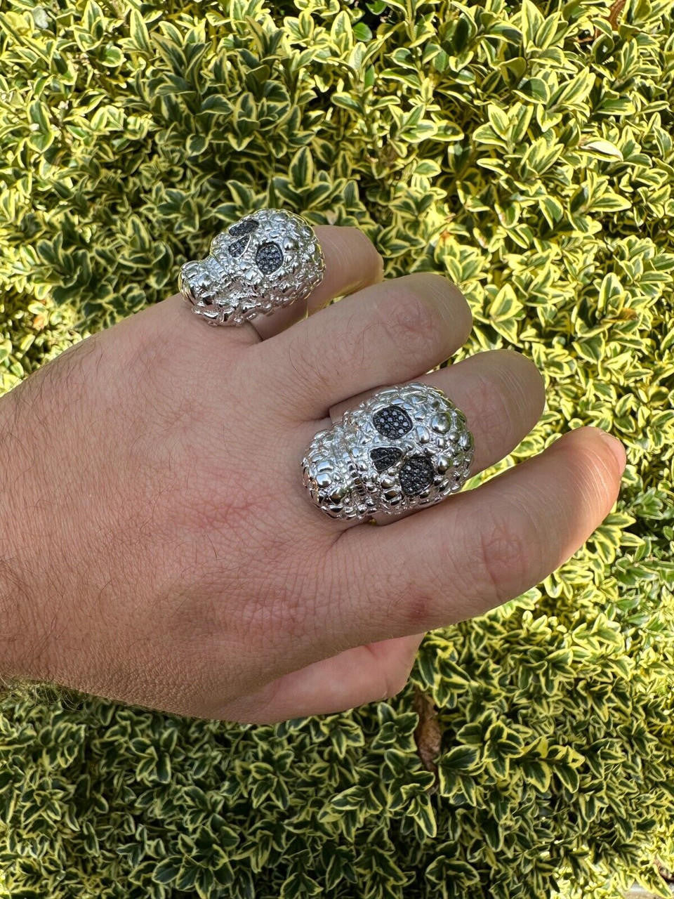 MOISSANITE Death Nugget Ring - 925 Silver