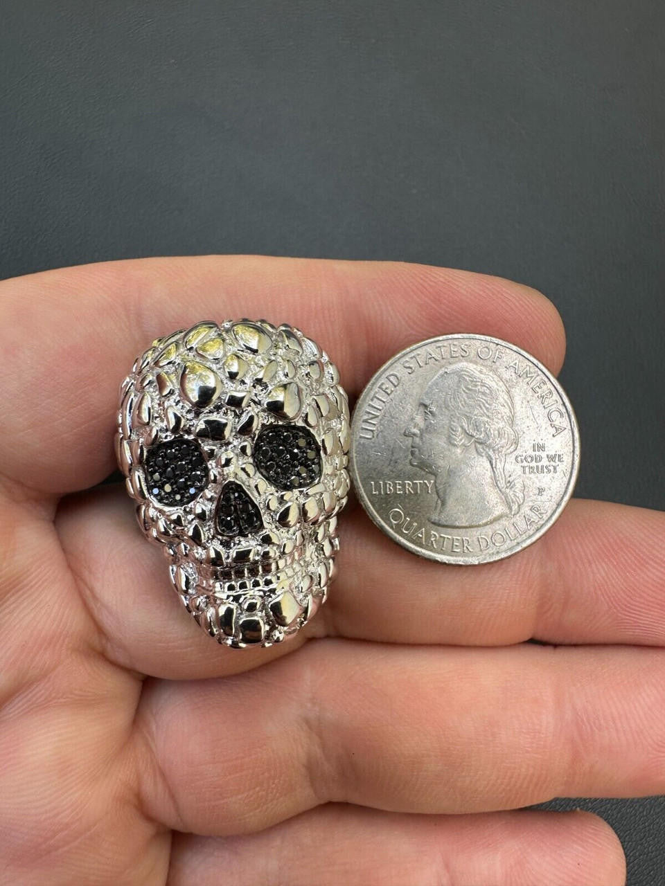 MOISSANITE Death Nugget Ring - 925 Silver