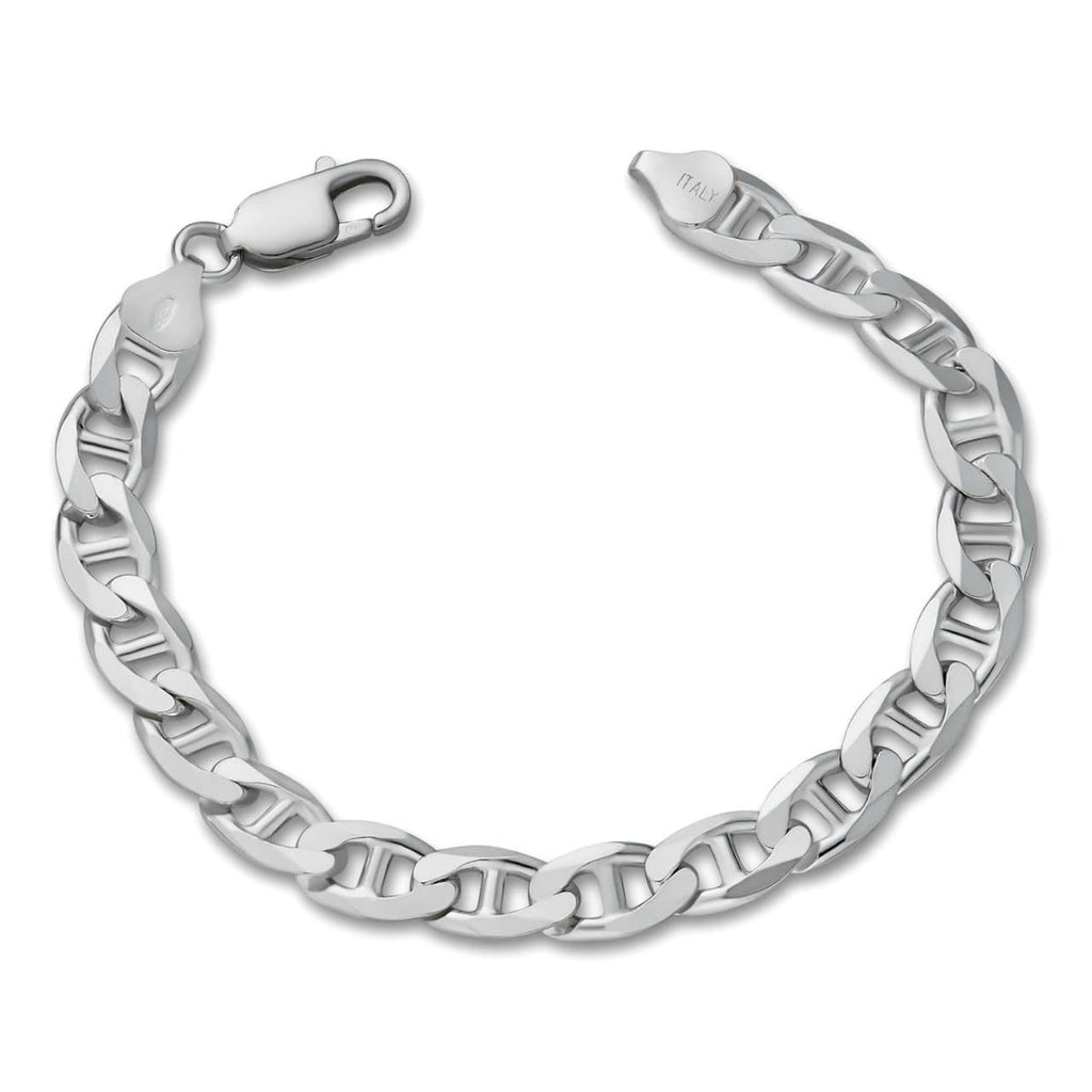 Mariner Link Bracelet - 925 Sterling Silver - 6"-9" - 2.5mm-16mm