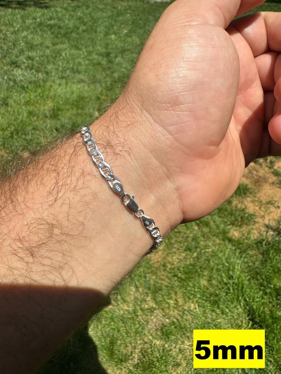Mariner Link Bracelet - 925 Sterling Silver - 6"-9" - 2.5mm-16mm