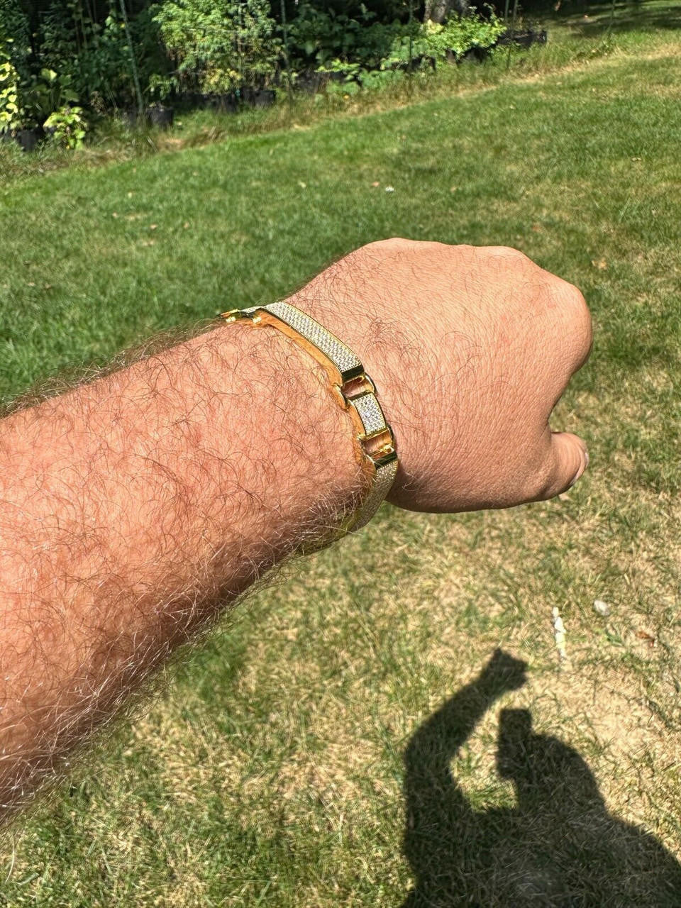 Custom Panther Cuff Link Bracelet Iced Out CZ Stones - 14k gold Vermeil 925 Silver - 10.5mm - 7"-8.5"