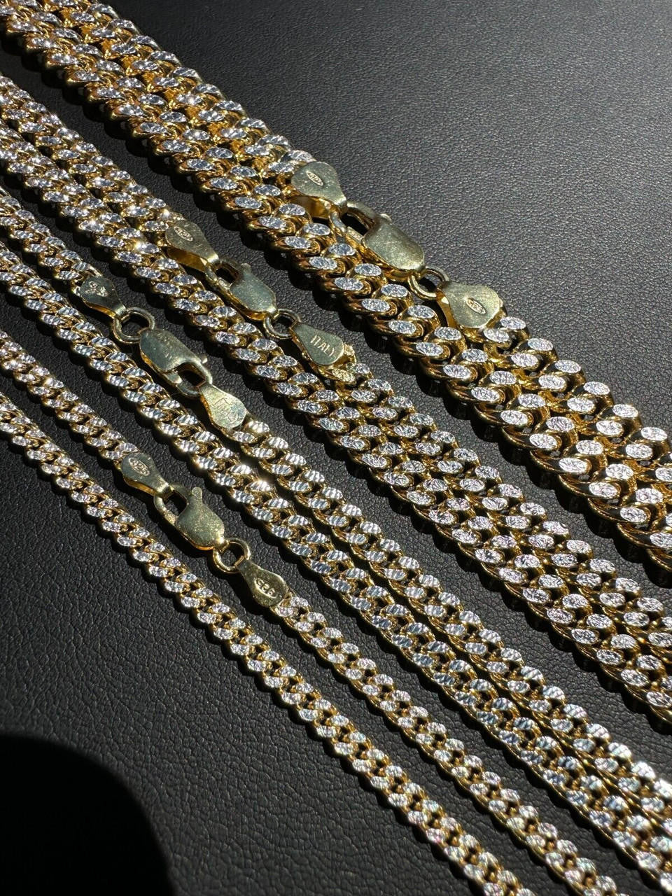 Diamond Cut Miami Cuban Link Chain Necklace Or Bracelet - 14k Gold Vermeil 925 Sterling Silver - 7"-30" - 3mm-7mm