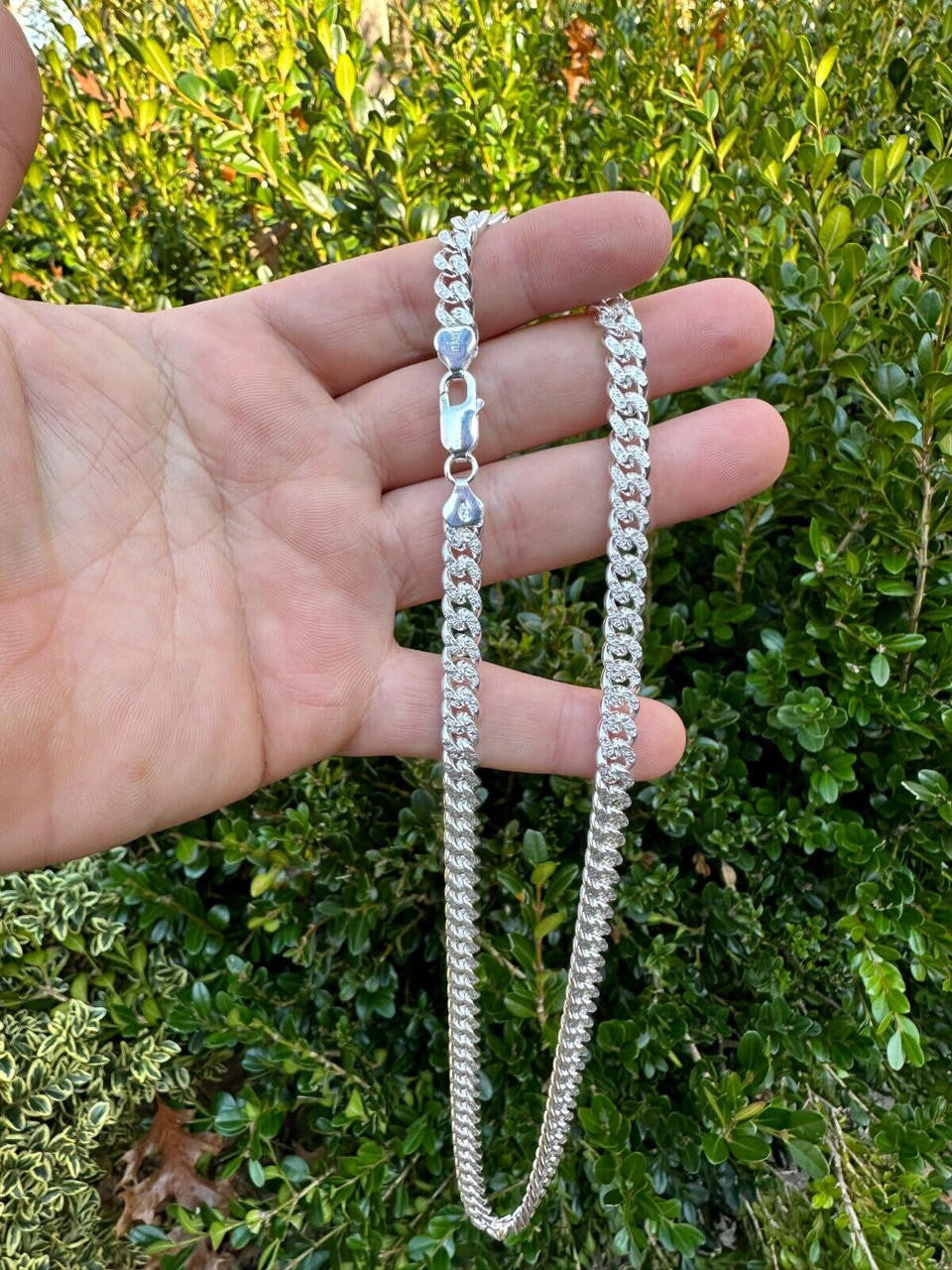 Diamond Cut Miami Cuban Link Chain Necklace Or Bracelet - 925 Sterling Silver - 7"-30" - 3mm-7mm