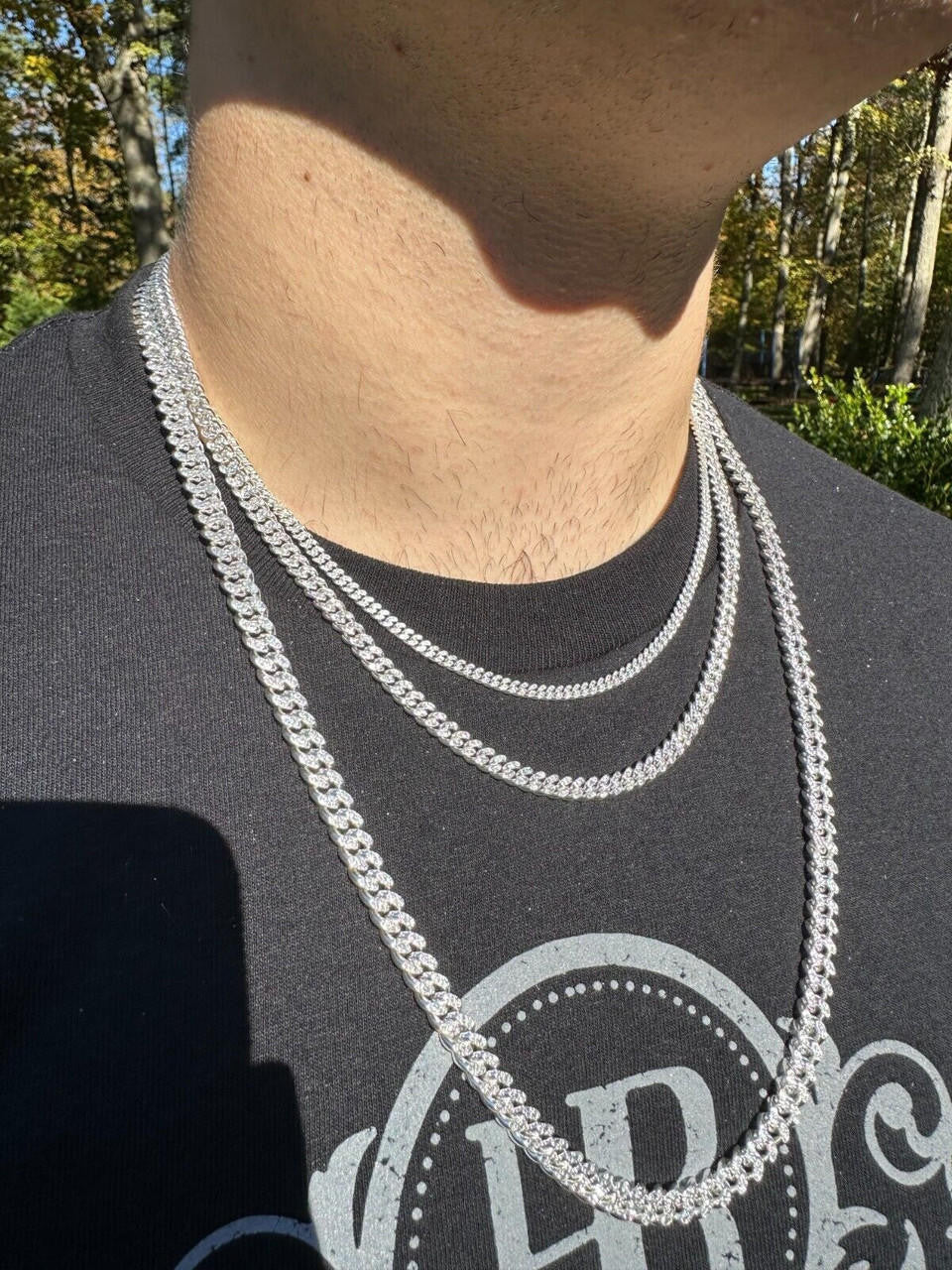 Diamond Cut Miami Cuban Link Chain Necklace Or Bracelet - 925 Sterling Silver - 7"-30" - 3mm-7mm