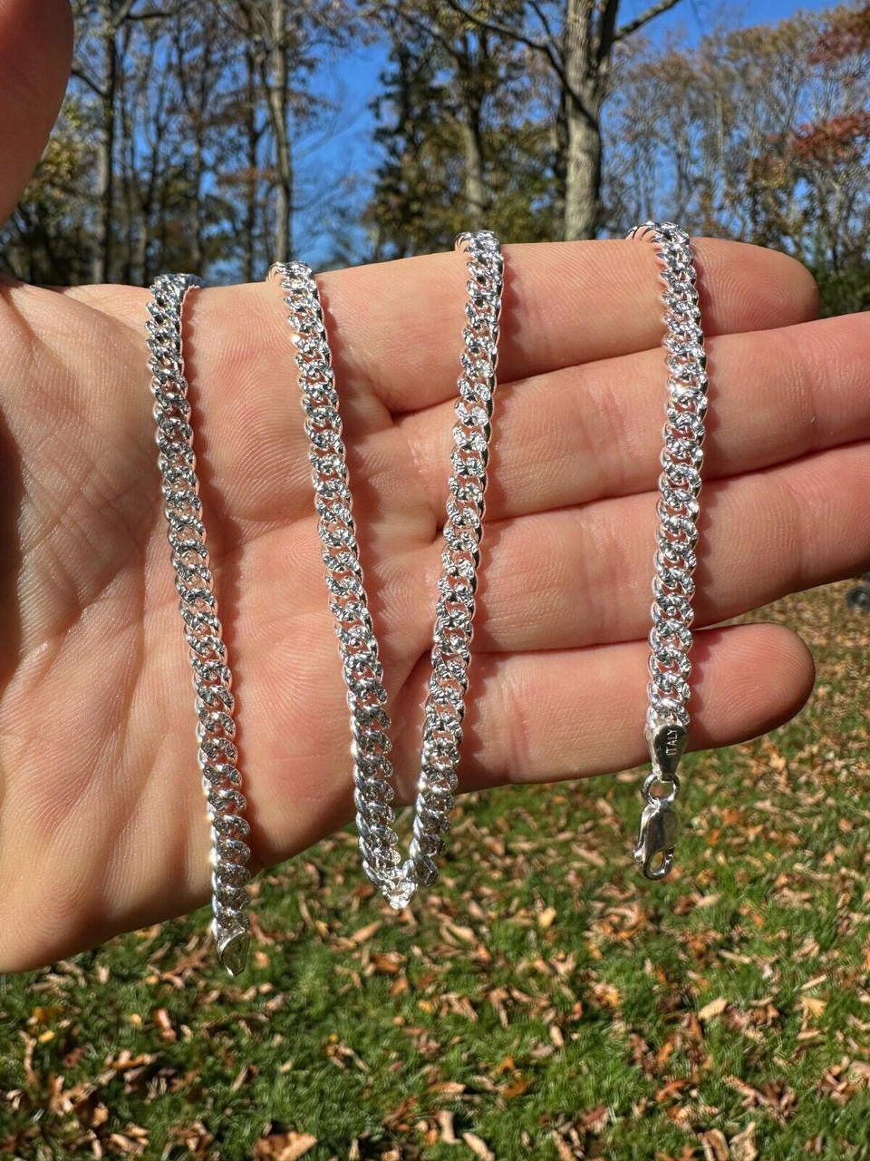 Diamond Cut Miami Cuban Link Chain Necklace Or Bracelet - 925 Sterling Silver - 7"-30" - 3mm-7mm