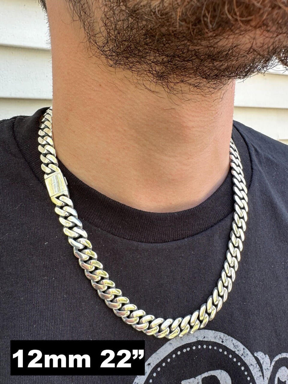 Cancun Cuban Link Chain Necklace Sleek Clasp  - 925 Sterling Silver - 18"-28" - 6mm-12mm