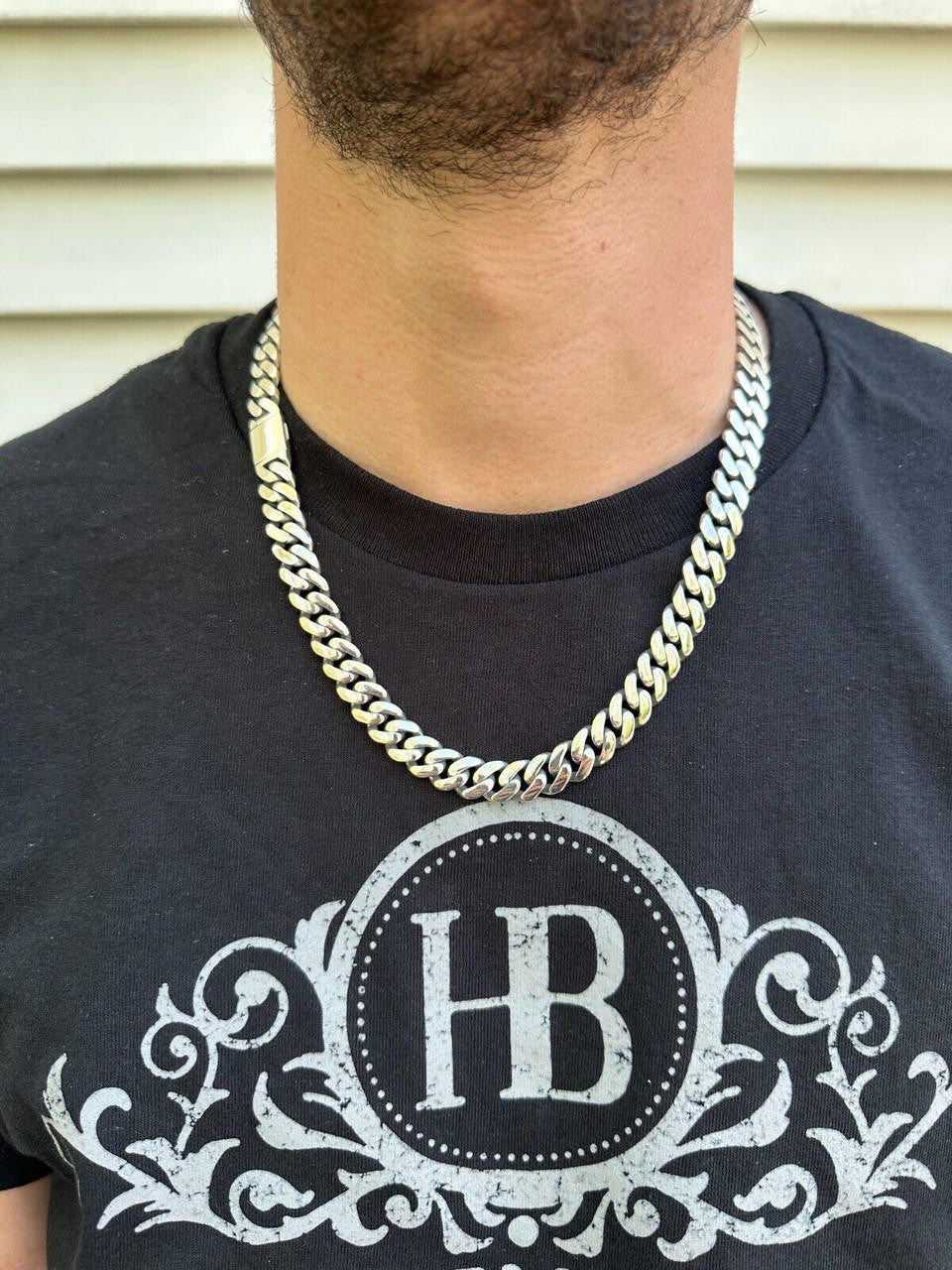 Cancun Cuban Link Chain Necklace Sleek Clasp  - 925 Sterling Silver - 18"-28" - 6mm-12mm