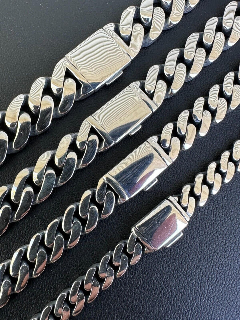 Cancun Cuban Link Chain Necklace Sleek Clasp  - 925 Sterling Silver - 18"-28" - 6mm-12mm