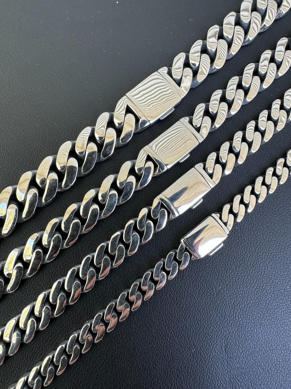 Cancun Cuban Link Chain Necklace Sleek Clasp  - 925 Sterling Silver - 18"-28" - 6mm-12mm