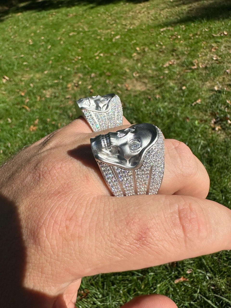MOISSANITE Dead Rider Ring - 925 Silver