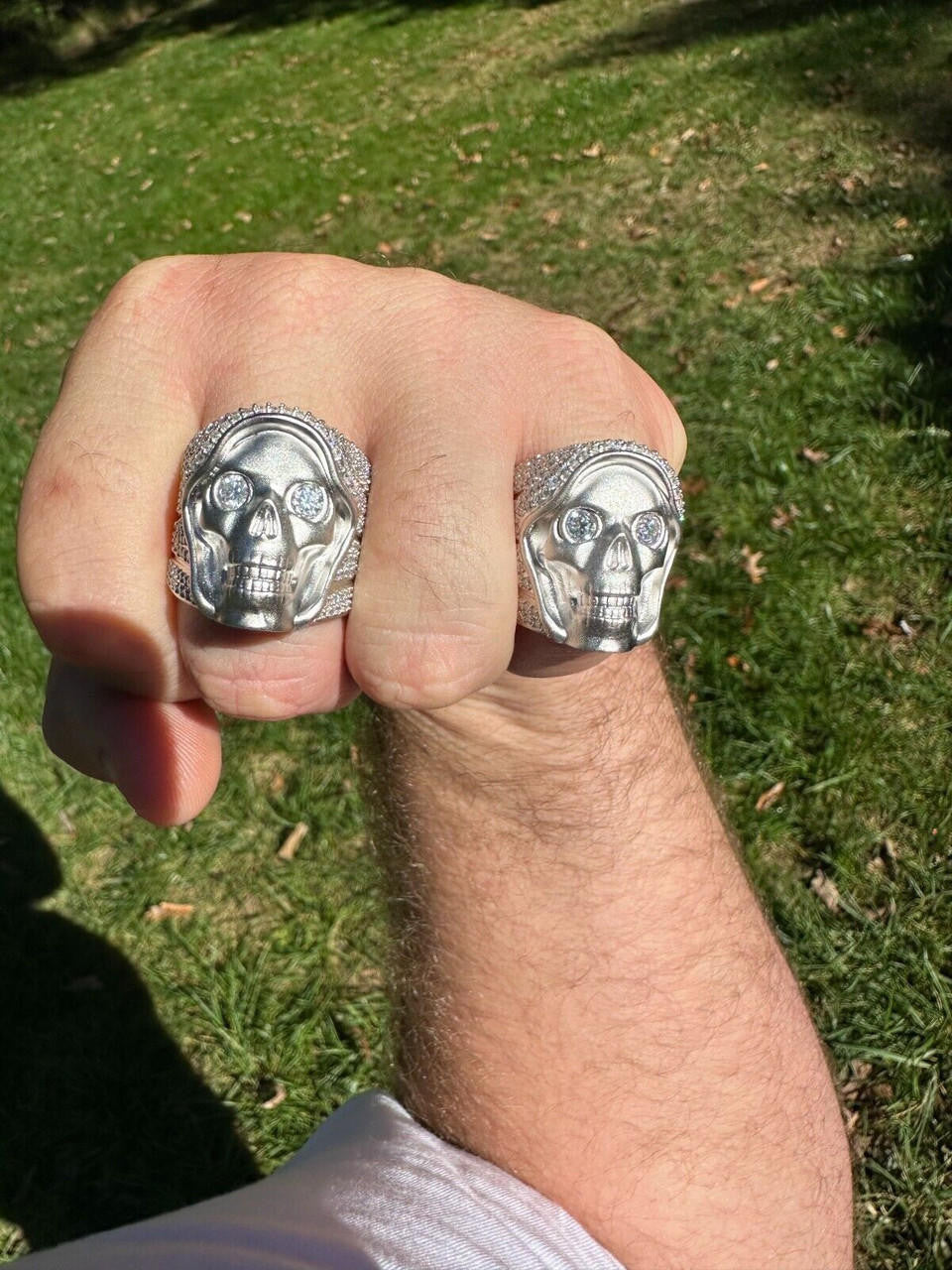 MOISSANITE Dead Rider Ring - 925 Silver