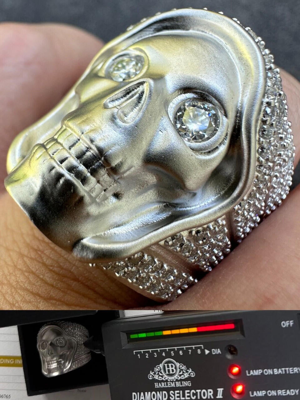 MOISSANITE Dead Rider Ring - 925 Silver