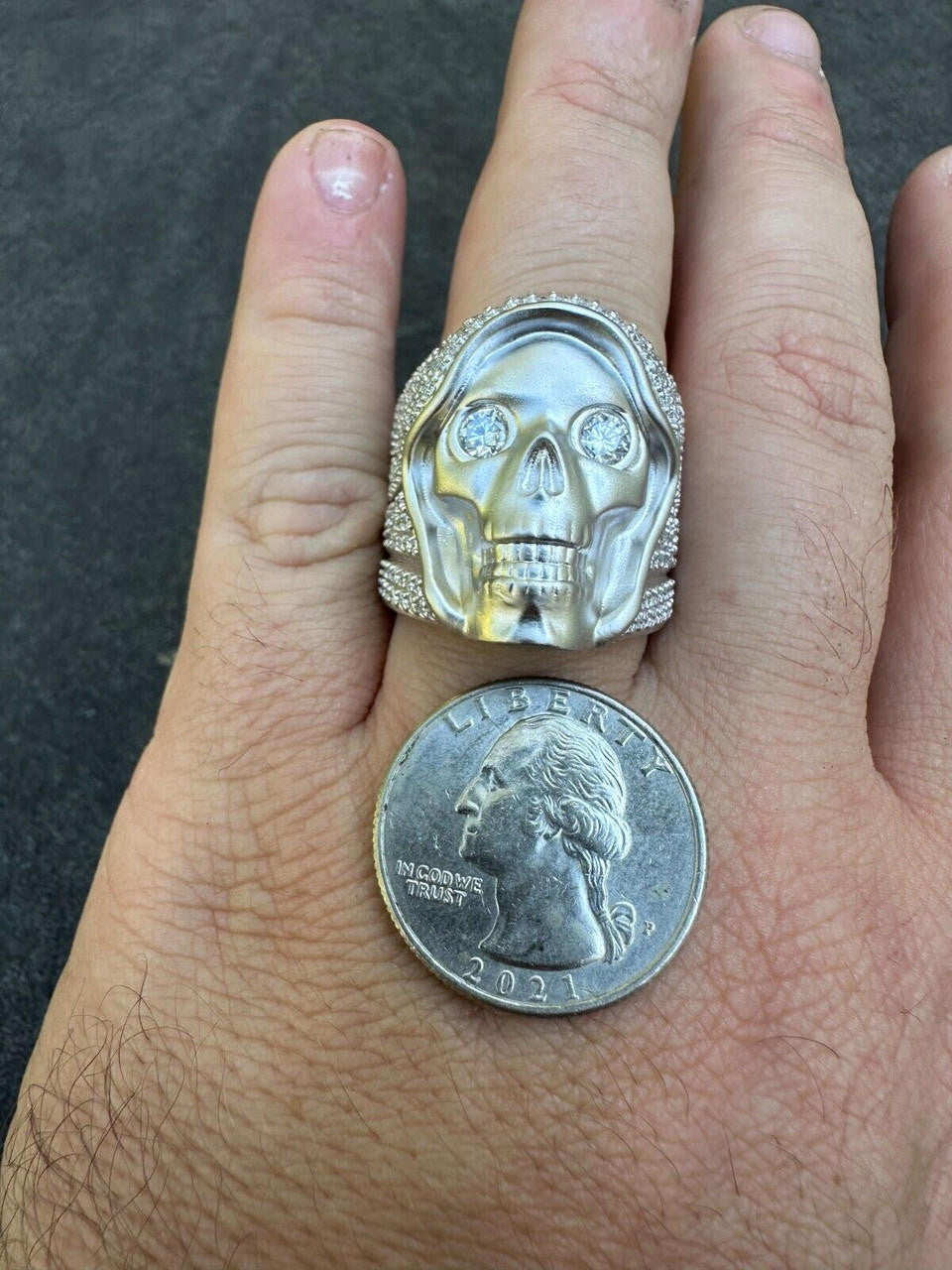 MOISSANITE Dead Rider Ring - 925 Silver