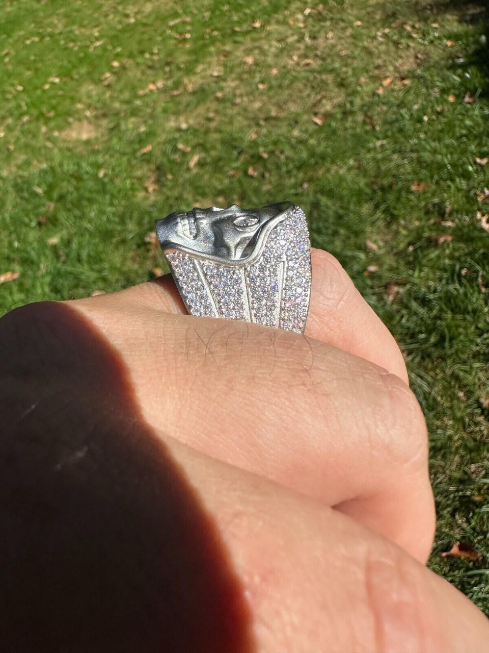 MOISSANITE Dead Rider Ring - 925 Silver