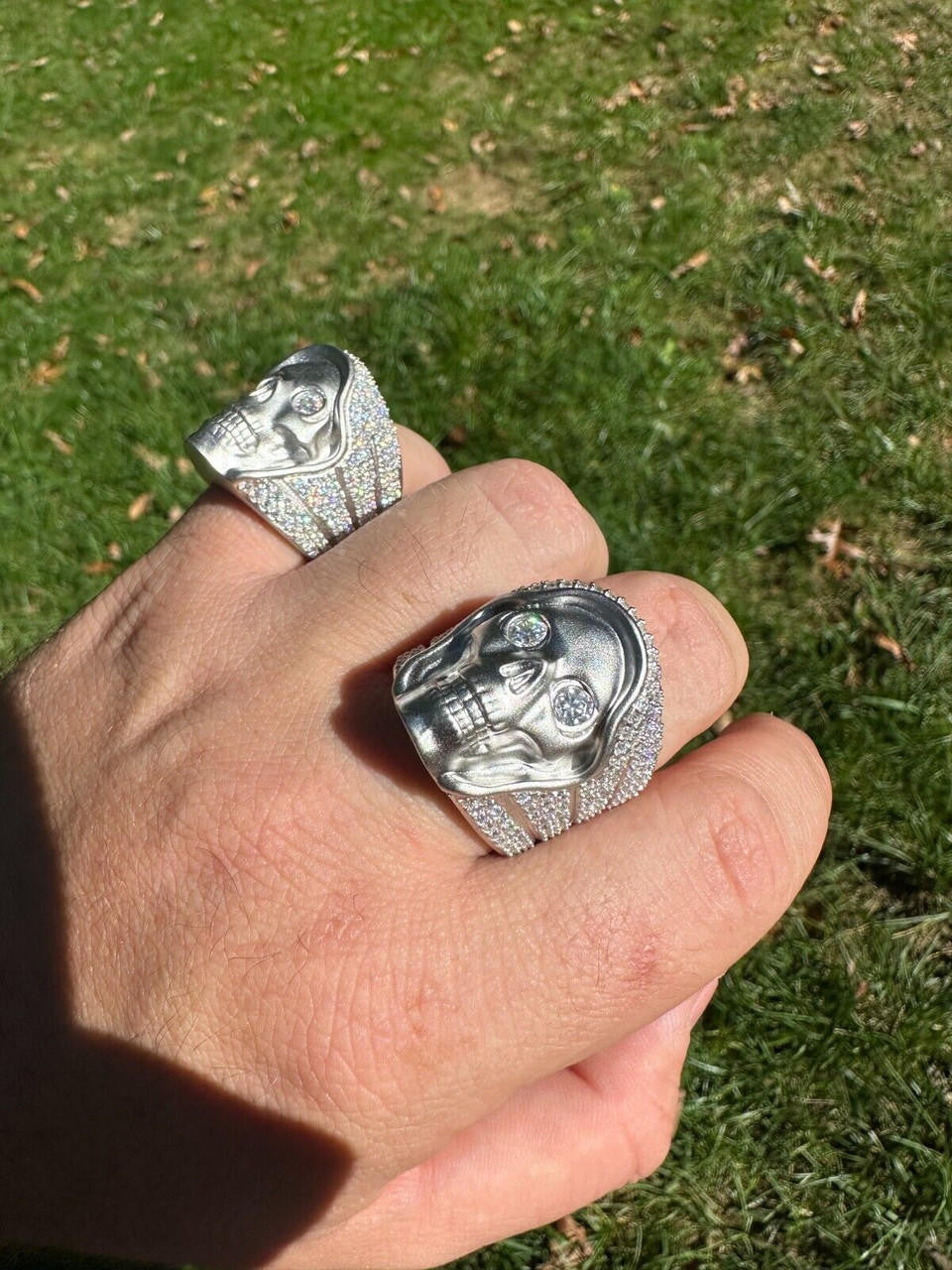 MOISSANITE Dead Rider Ring - 925 Silver