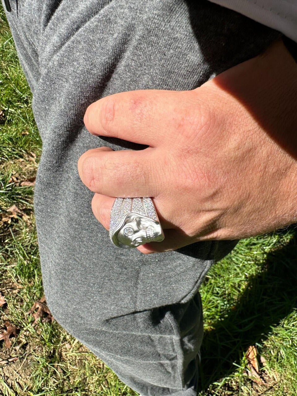 MOISSANITE Dead Rider Ring - 925 Silver