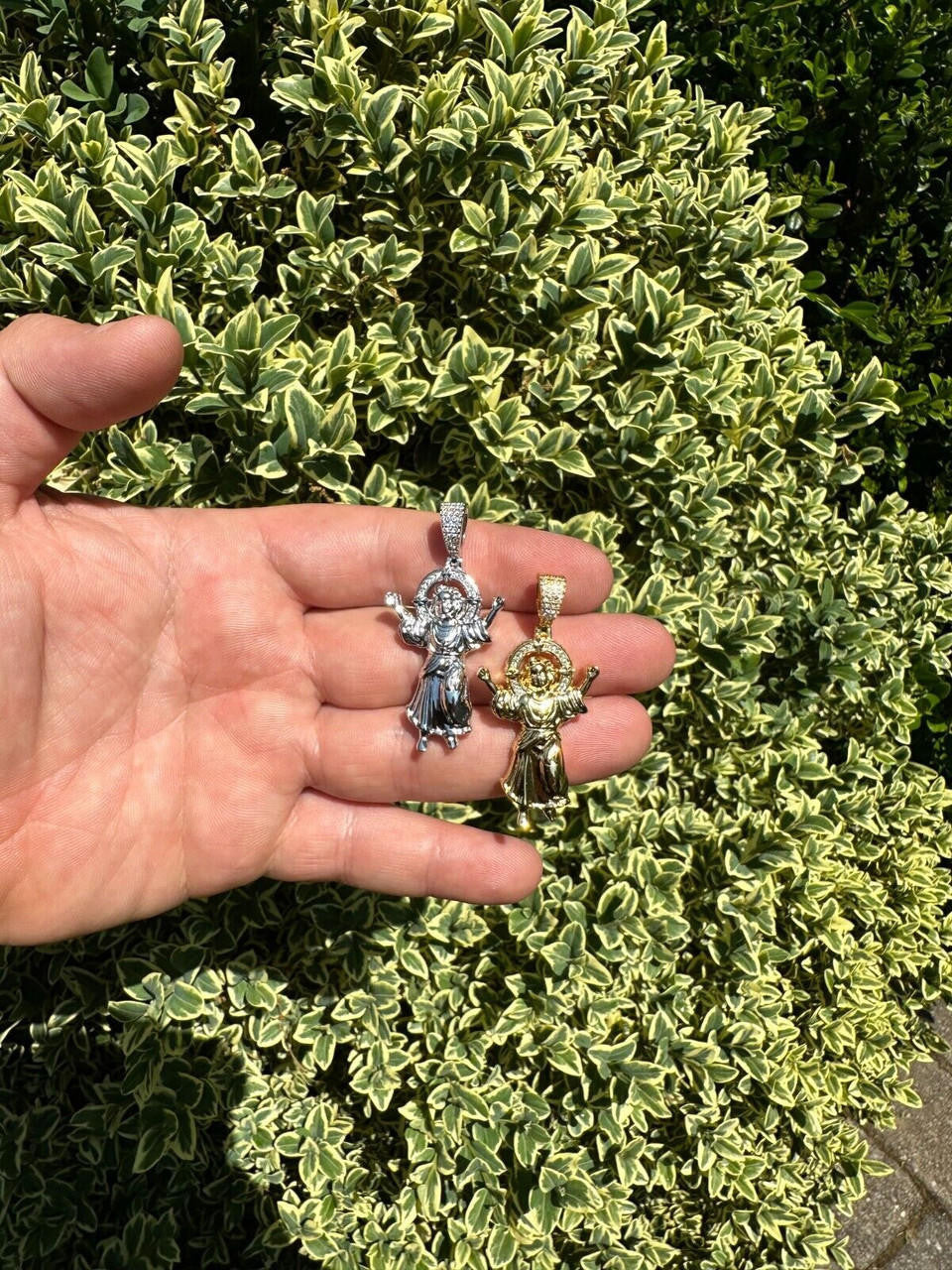 MOISSANITE Santo Niño de Atocha Baby Jesus Pendant - 14k Gold Vermeil Or 925 Silver - Medium 2"