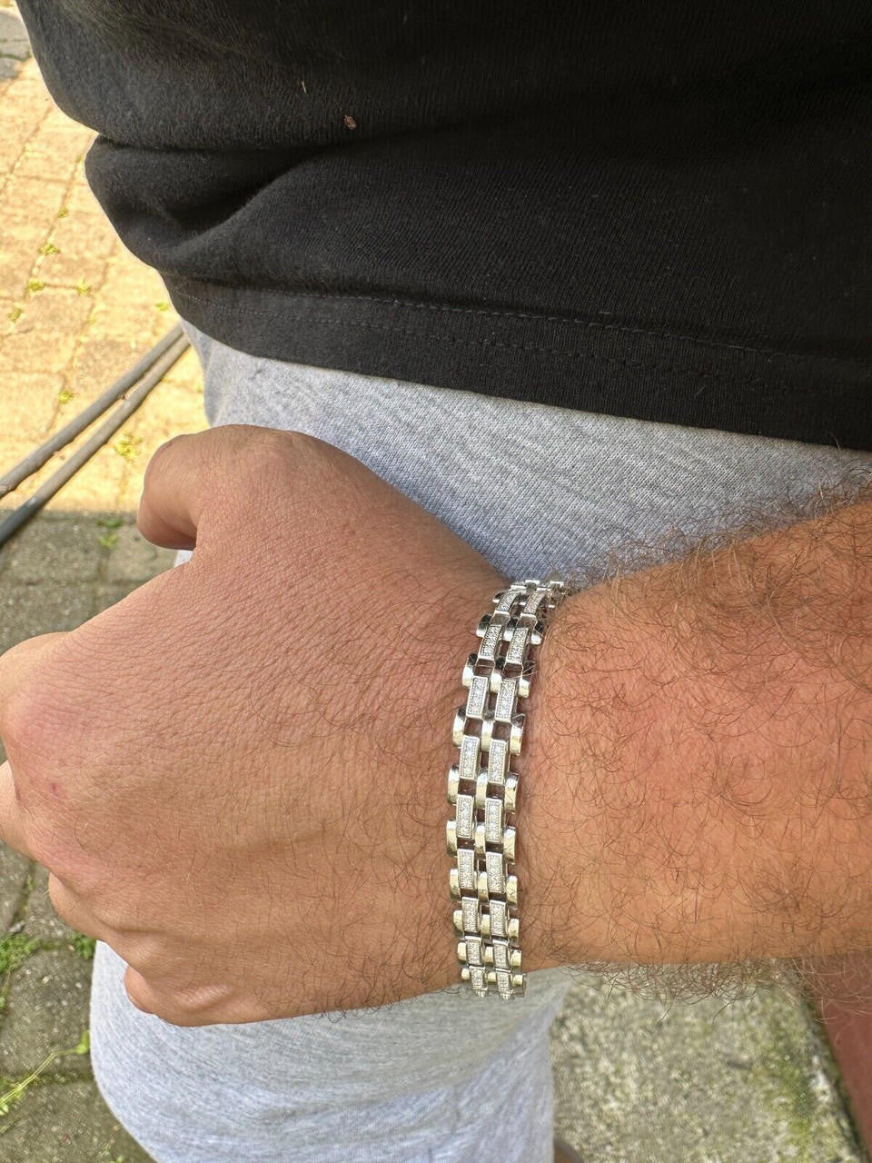 MOISSANITE Custom Presidential Link Bracelet Iced Out - 925 Silver - 10.5mm - 7"-8.5"