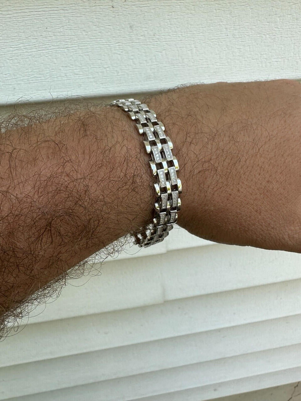 MOISSANITE Custom Presidential Link Bracelet Iced Out - 925 Silver - 10.5mm - 7"-8.5"