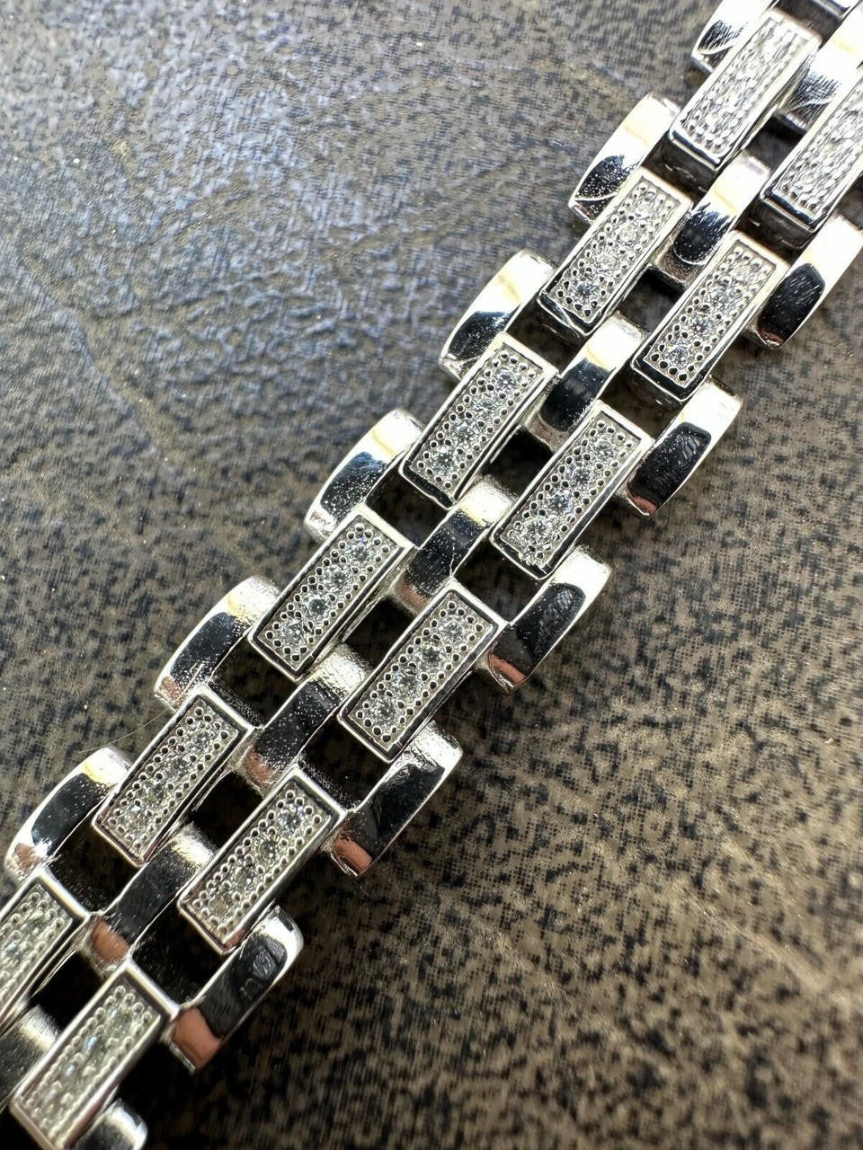 MOISSANITE Custom Presidential Link Bracelet Iced Out - 925 Silver - 10.5mm - 7"-8.5"