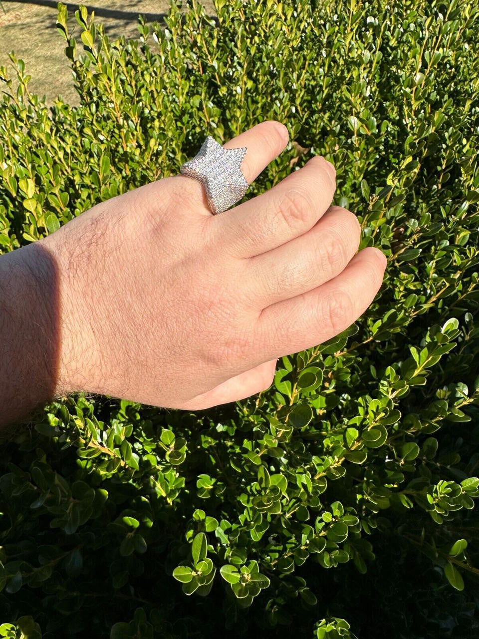 MOISSANITE Baguette Rap Star Ring - 925 Silver