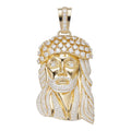 MOISSANITE Tito Biggie Smalls Kufi Jesus Piece Pendant - 14k Gold Vermeil 925 Silver - 3 Sizes 1"-2.5"