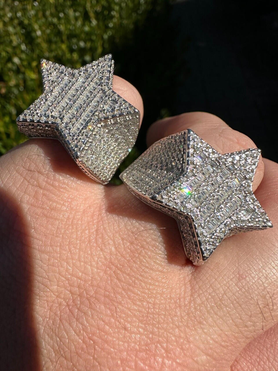 Baguette Rap Star Ring - 925 Silver - CZ Stones