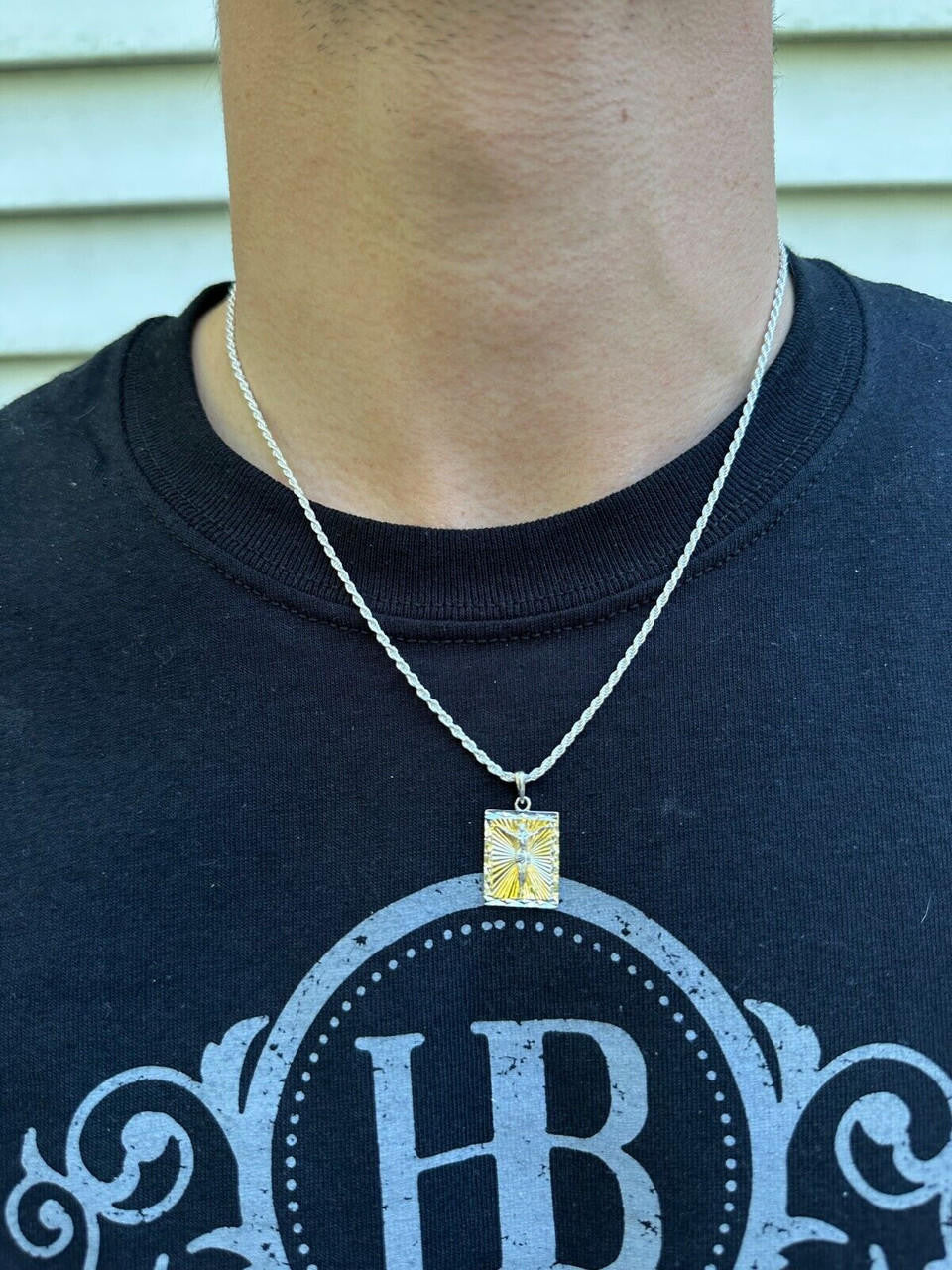 Cross Jesus Medallion Pendant - 14k Gold Vermeil Or 925 Silver - Small 1"