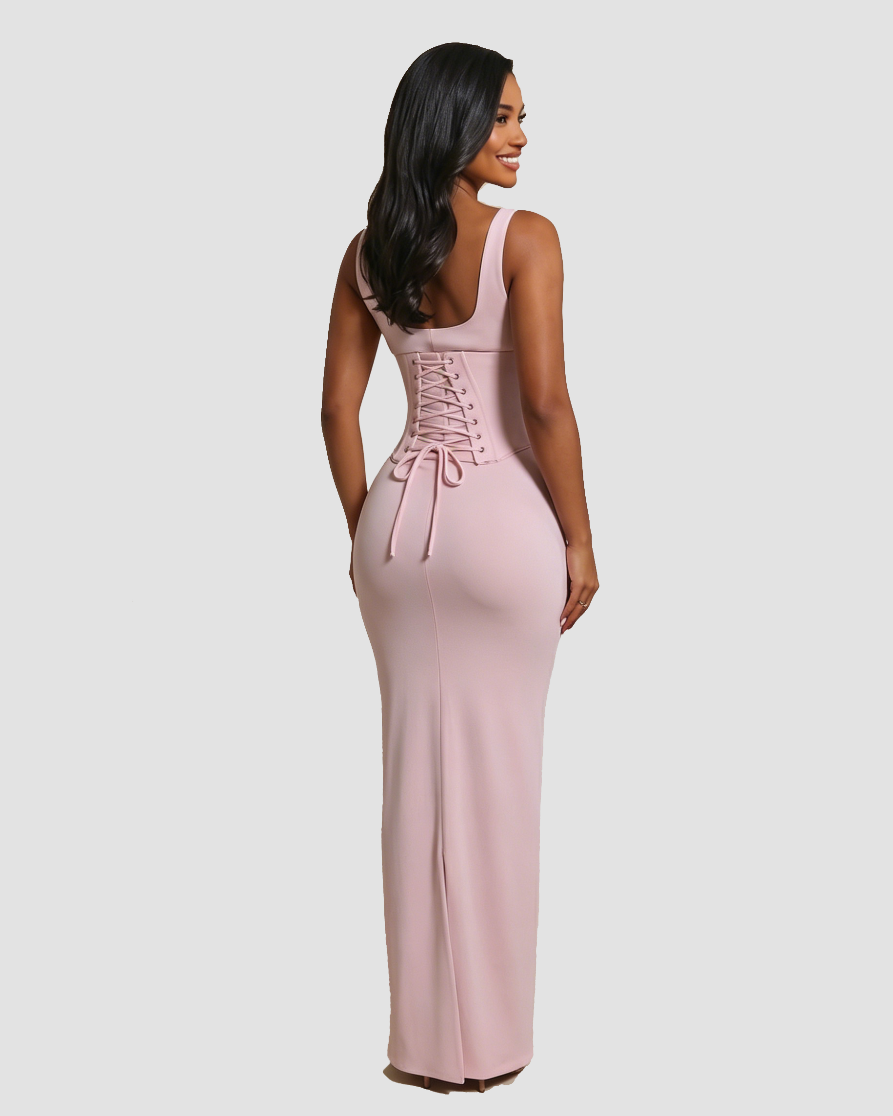 Vestido Largo con Corsé Moldeador Desmontable