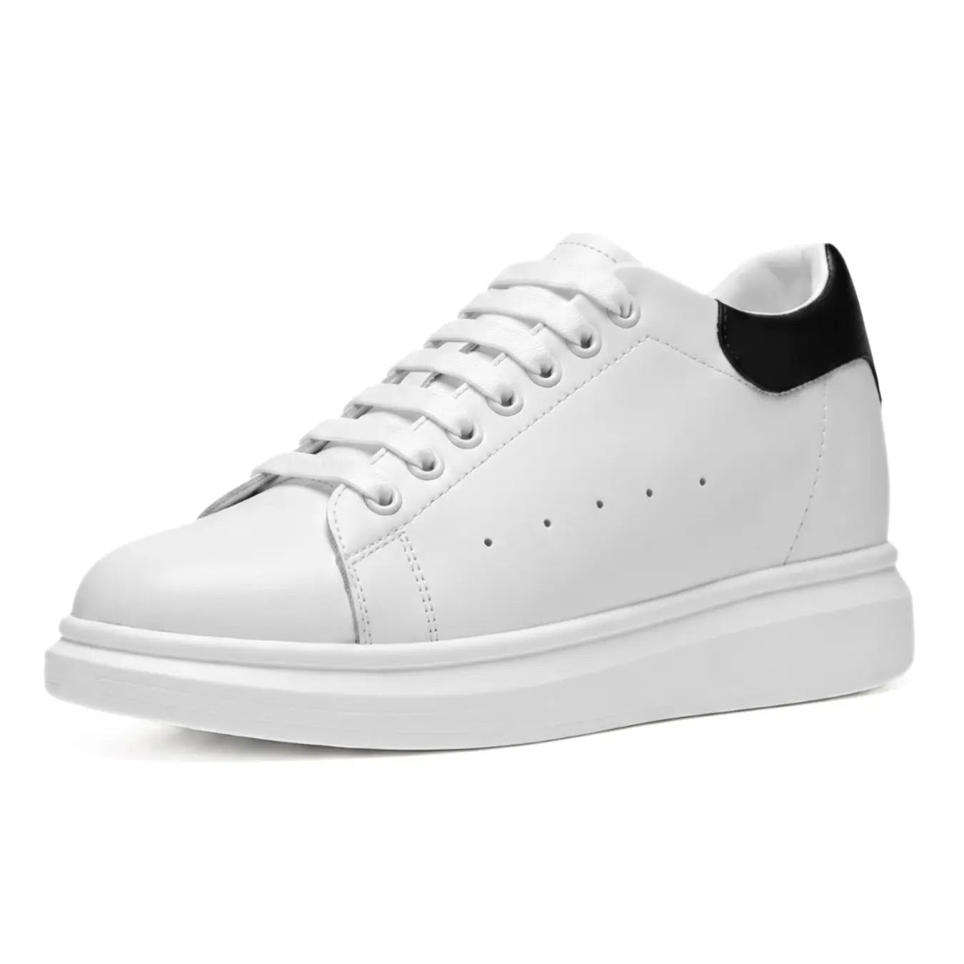 GREDOS — Zapatilla blanca minimalista con alza de 8 cm