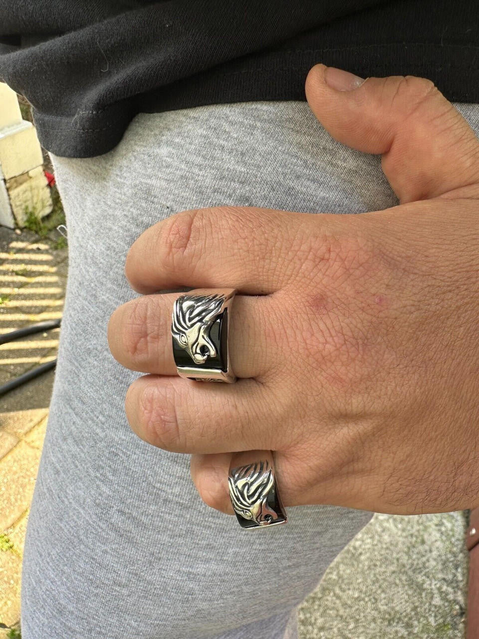 Nothern Spirits Wolf Ring - 925 Silver Oxidized - Plain