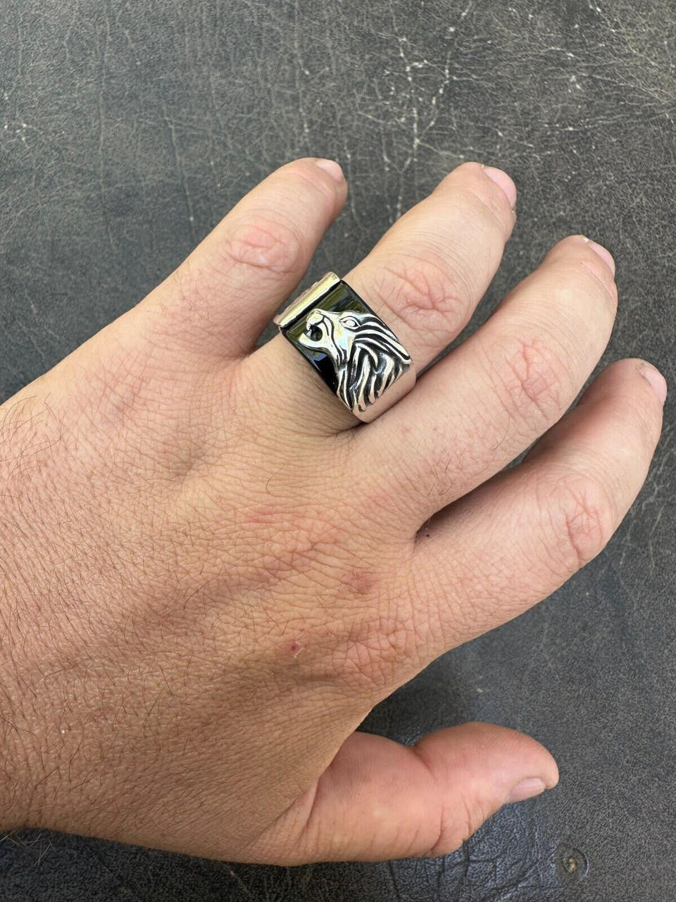 Nothern Spirits Wolf Ring - 925 Silver Oxidized - Plain