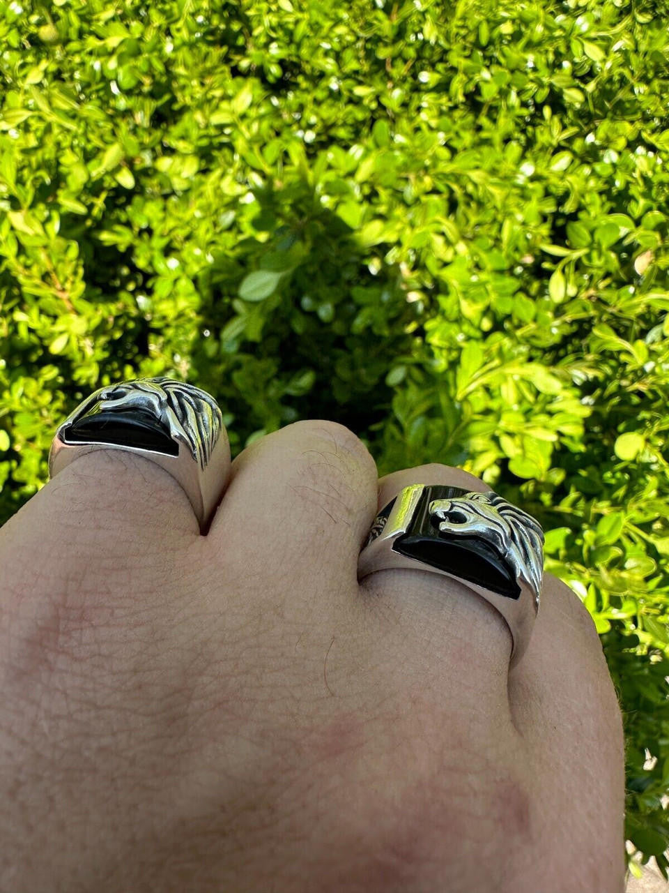 Nothern Spirits Wolf Ring - 925 Silver Oxidized - Plain