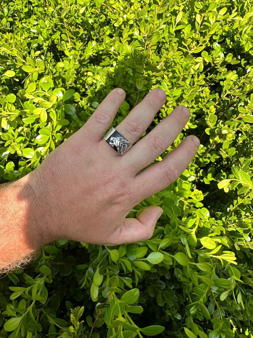 Nothern Spirits Wolf Ring - 925 Silver Oxidized - Plain