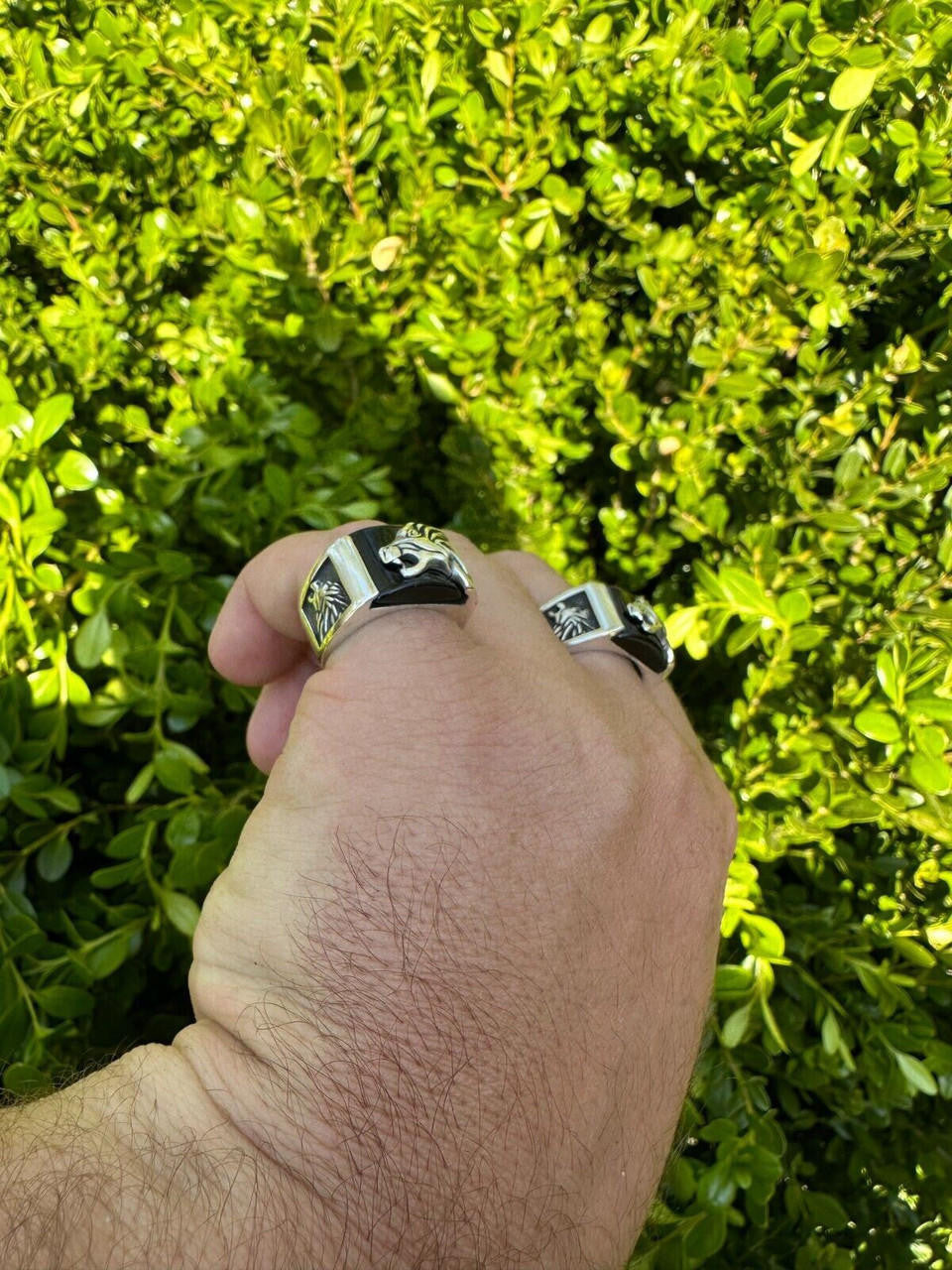 Nothern Spirits Wolf Ring - 925 Silver Oxidized - Plain