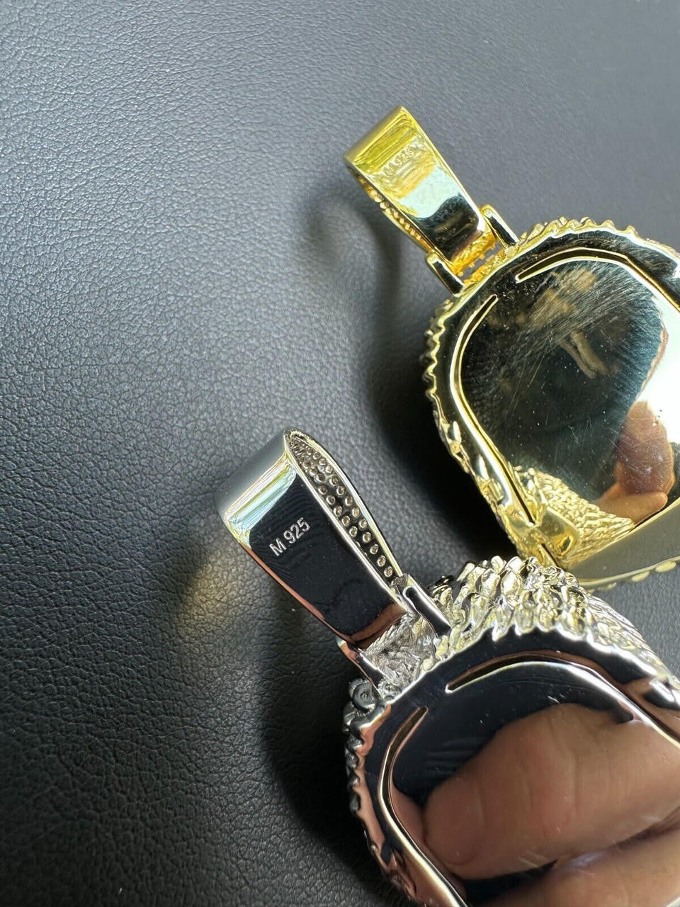 MOISSANITE 3D Bald Eagle Pendant - 14k Gold Vermeil Or 925 Silver - Large 2.5"