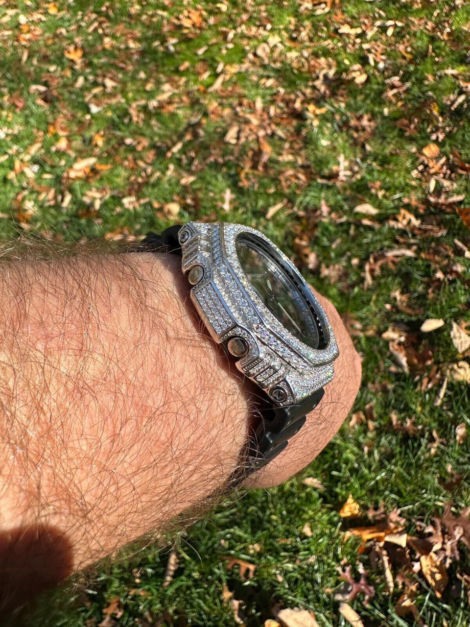 MOISSANITE Real 925 Silver Iced Casio G Shock GA-2100 Hip Hop Watch