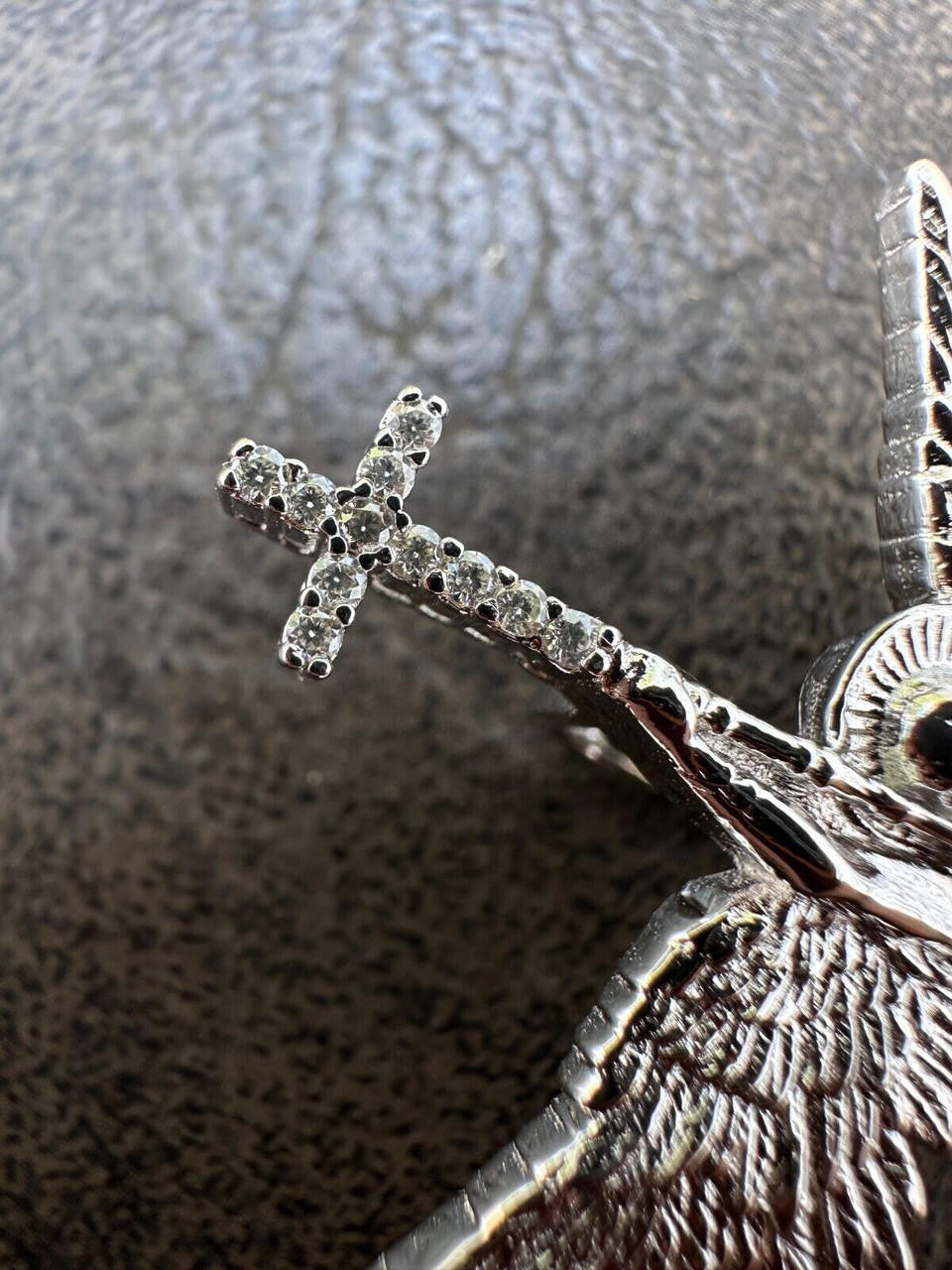MOISSANITE Saint St Michael Slaying Dragon Archangel Pendant - 925 Silver - 3 Sizes 1"-3"