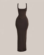 Vestido Largo con Corsé Moldeador Desmontable