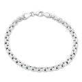 Puffed Rolo Bracelet - Hollow 925 Sterling Silver - 7"-9" - 5mm