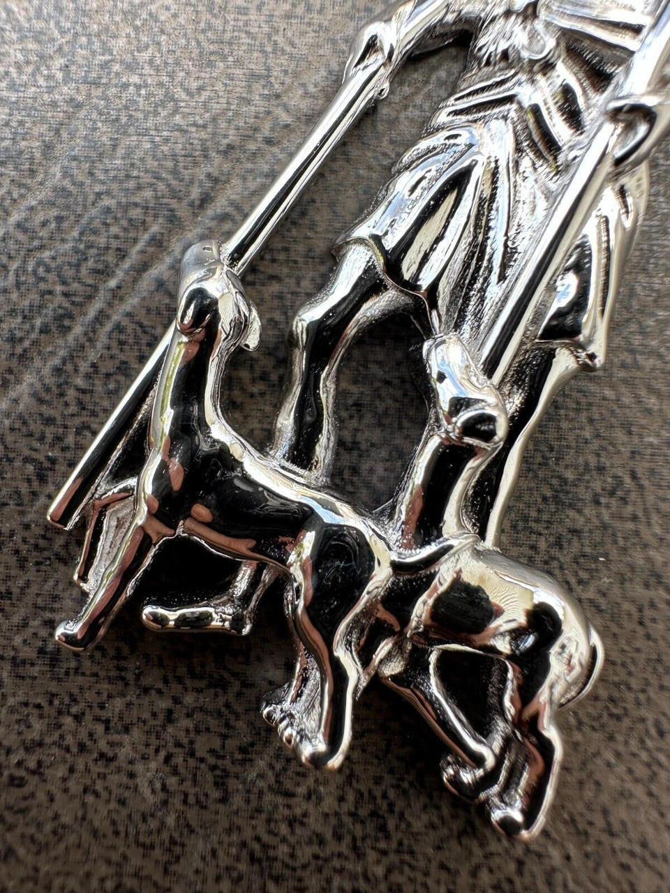 St Lazarus Plain Pendant - 925 Silver - 3 Sizes 1.25"-3.25"